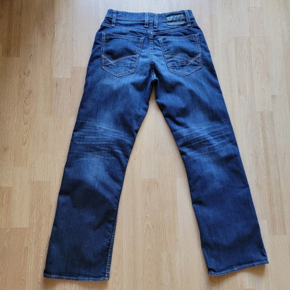 BKE‎ Jake Bootleg Jeans Mens 29 Dark Wash Stretch Denim Embroidered Pockets